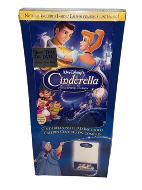 SEALED Walt Disney Cinderella Special Edition Collector’s DVD Gift Set W Notepad